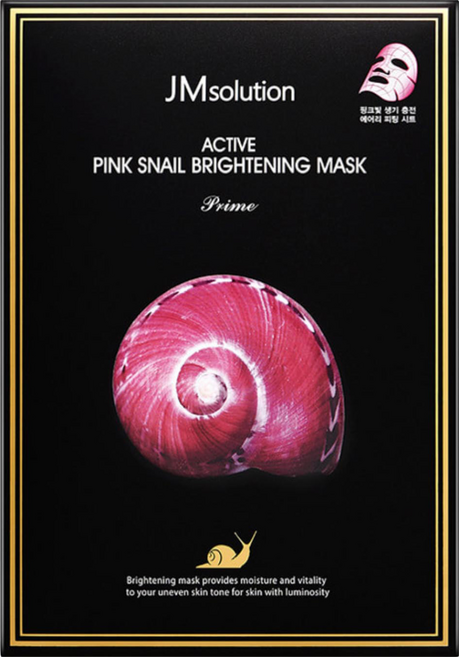 JMsolution 肌司研 粉蝸牛亮白面膜 30ml 補水保濕 適合所有膚質, 10片, 1盒