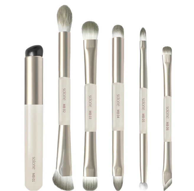 Solone 台灣公司貨 多功袖珍刷具 6件組, 1組, 米色