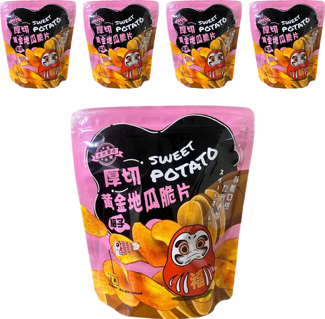 果然實在 厚切黃金地瓜脆片, 140g, 5包