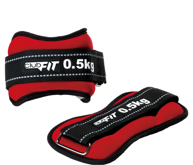 dyaco 岱宇國際 手腕/腳踝沙包 ClubFit FD02 0.5kg 2個, 紅色