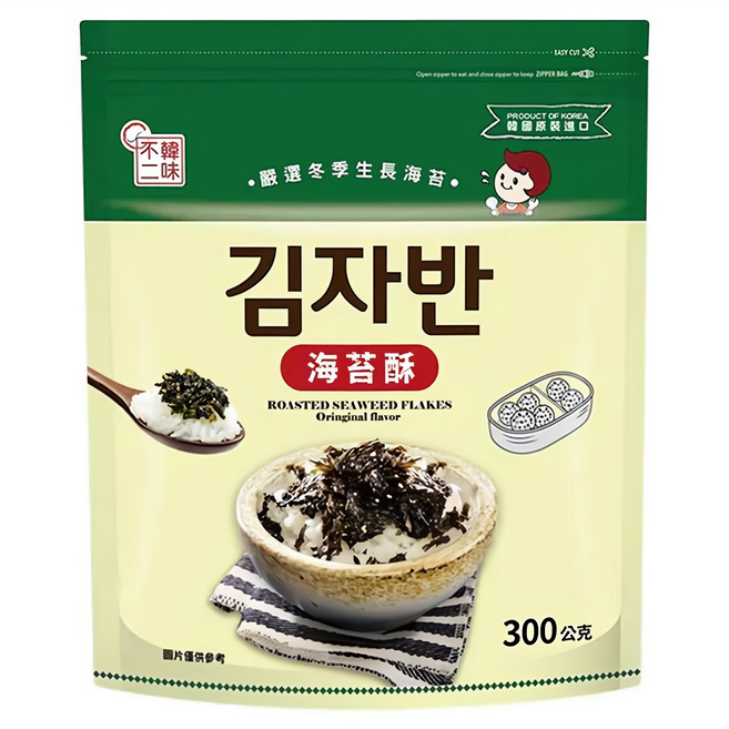 韓味不二 傳統海苔酥, 300g, 1包