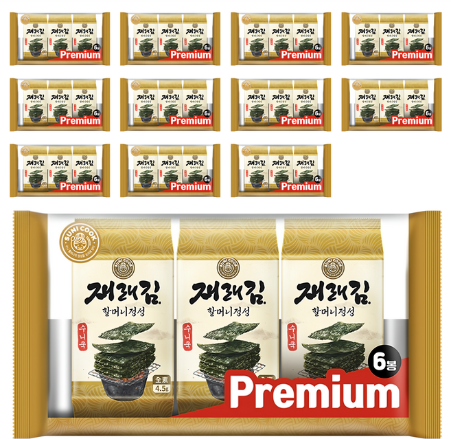 SUNI COOK 順伊奶奶 海苔 原味, 27g, 12袋