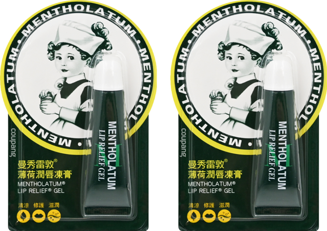 MENTHOLATUM 曼秀雷敦 全家潤唇凍膏 深層保濕 凍膏狀質地 修護唇紋, 薄荷, 8g, 2條