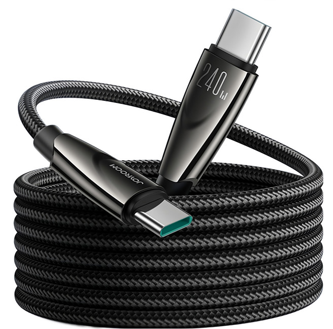 JOYROOM 機樂堂 先鋒系列 快充數據線 Type-C to 240W, 1.2m, 黑色, 1條
