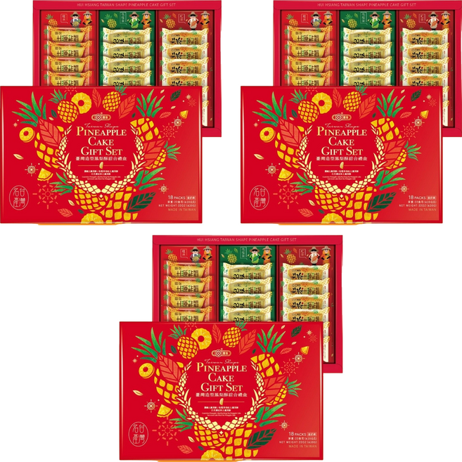 惠香 臺灣造型鳳梨酥綜合禮盒, 630g, 3盒