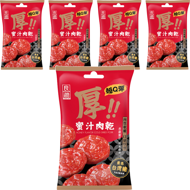良澔 蜜汁豬肉乾, 36g, 5包