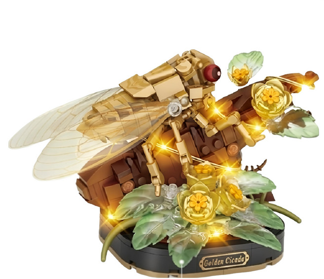 LoZ 微型迷你積木, 1個, 金蟬玉葉