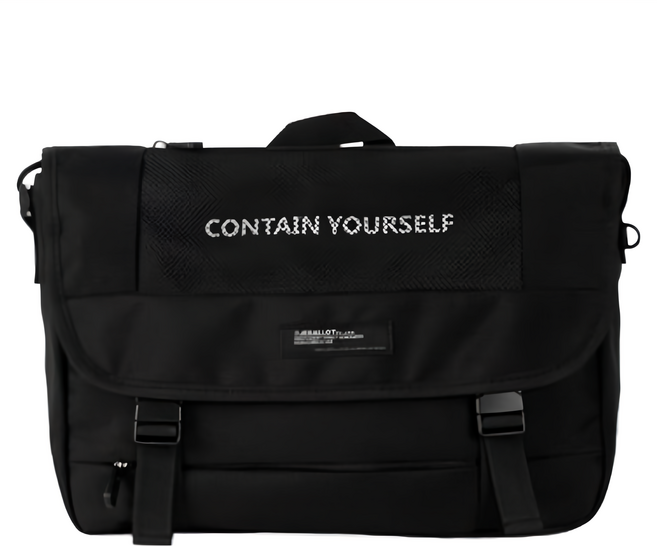 JEBALLOT Showple 斜背郵差包, 黑色