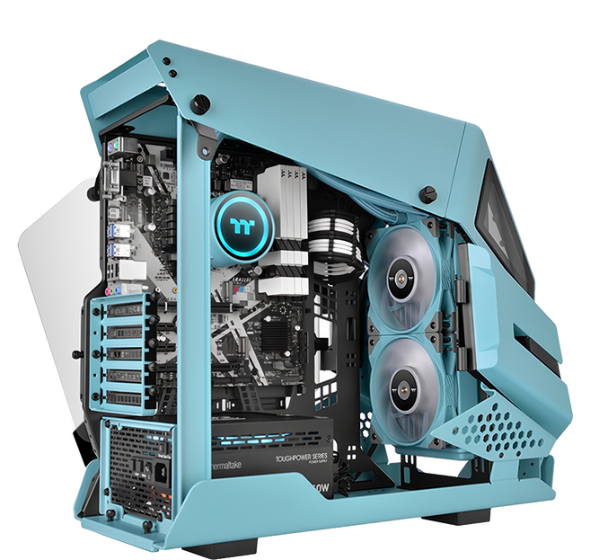 thermaltake 曜越 TOUGHLIQUID 240 ARGB Sync 主板連動 CPU散熱器, CL-W319-PL12TQ-A, 松石綠, 1個