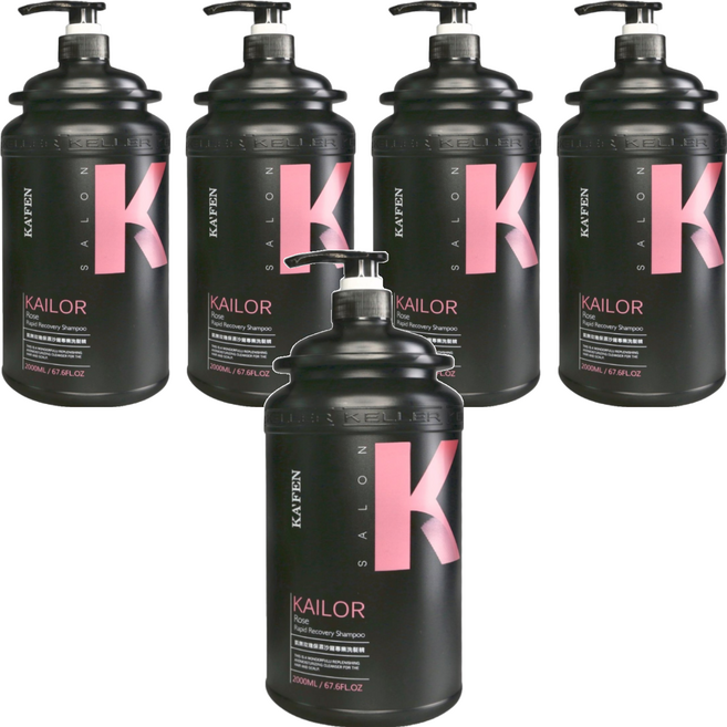 KA'FEN 卡氛 凱樂沙龍專業洗髮精 玫瑰保濕, 2L, 5瓶