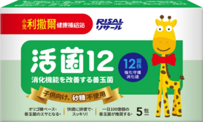 RISAL 小兒利撒爾 活菌12 無糖版 以益生元為基底 高纖配方, 2g, 5個, 6盒