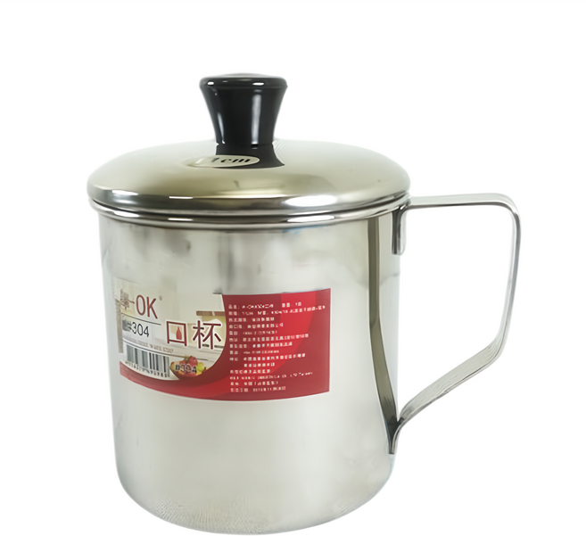 A-OK 304 口杯 11cm, 銀色, 1個