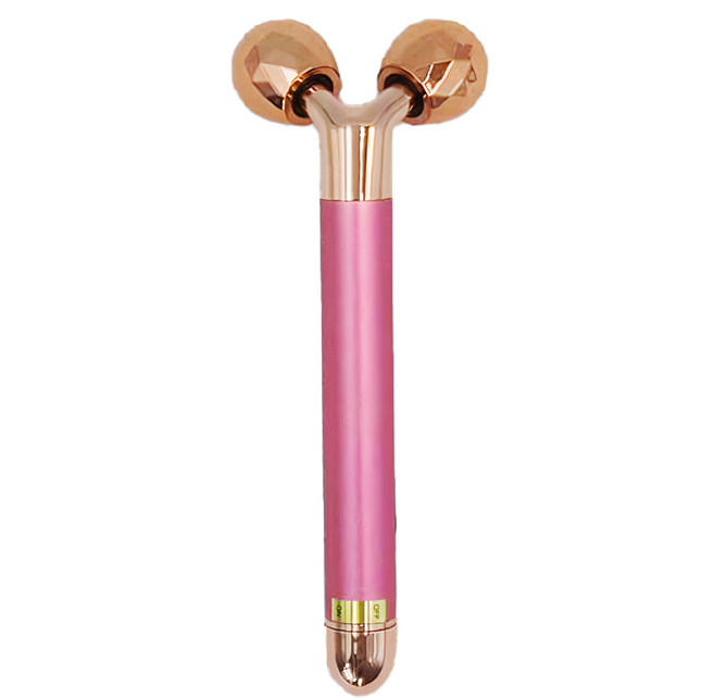 FUGU BEAUTY 3D滾輪震動按摩儀 70度V型設計 高頻震動 旋轉式開關, ABH00136BK