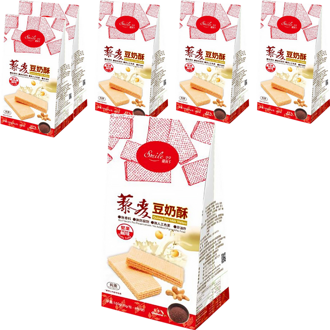Smile 99 纖莉子 藜麥豆奶酥 堅果鹹味, 160g, 6袋