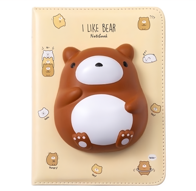 ii GEN 一正 抒壓筆記本, 棕熊, 1本