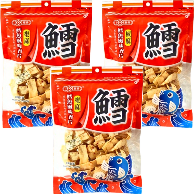惠香 鱈魚風味椒麻香片, 180g, 3包