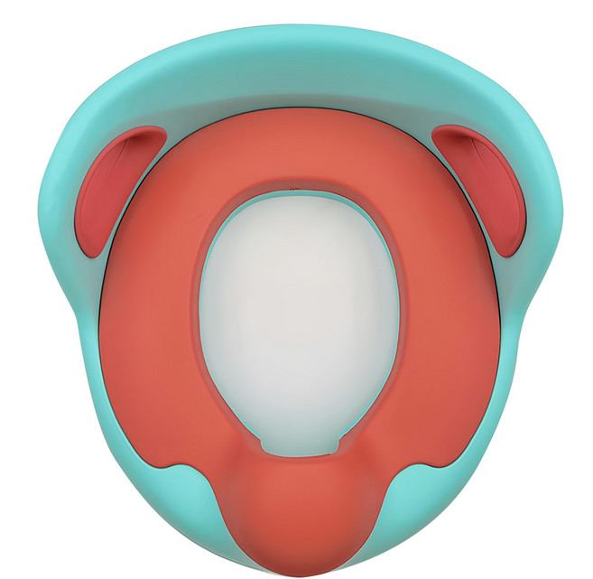 PUKU 藍色企鵝 幼兒PU軟墊舒適便座, 藍色