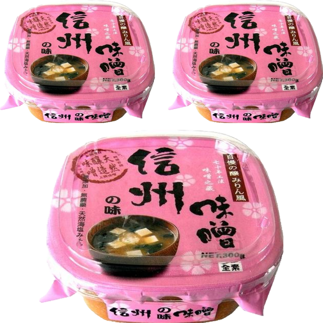 味榮 信州的味天然味噌, 300g, 3盒