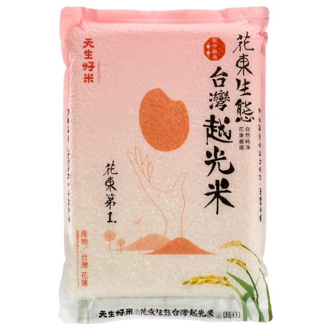 天生好米 花東生態台灣越光米 東部米, 1.5kg, 1包, CNS一等