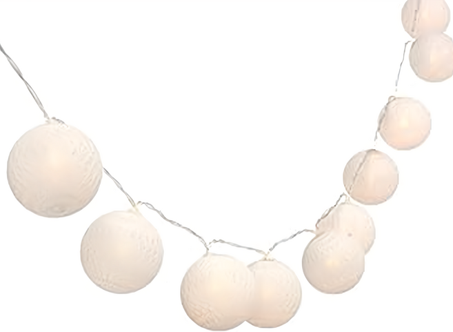 半島良品 LED裝飾燈串 電池 水晶 3m, 暖白, 1組