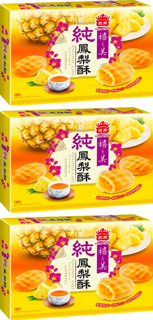 義美 禧之美純鳳梨酥, 200g, 3盒