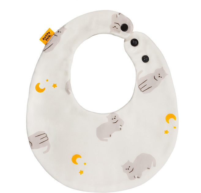 Runny yolk. 朗尼幼克 粉墨登場 純棉口水巾