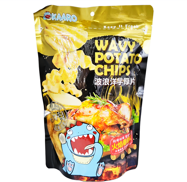 KAARO 波浪洋芋厚片 火焰春雞口味, 130g, 1包