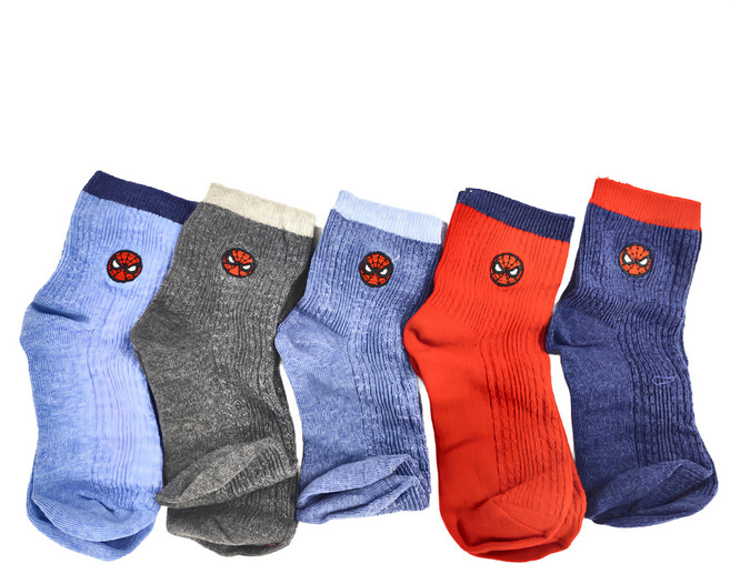 MARVEL 漫威 SPIDER-MAN 蜘蛛人 兒童襪5雙組