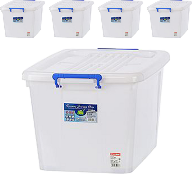 KEYWAY 聯府 多用途整理箱 85L, 透明色, 5個