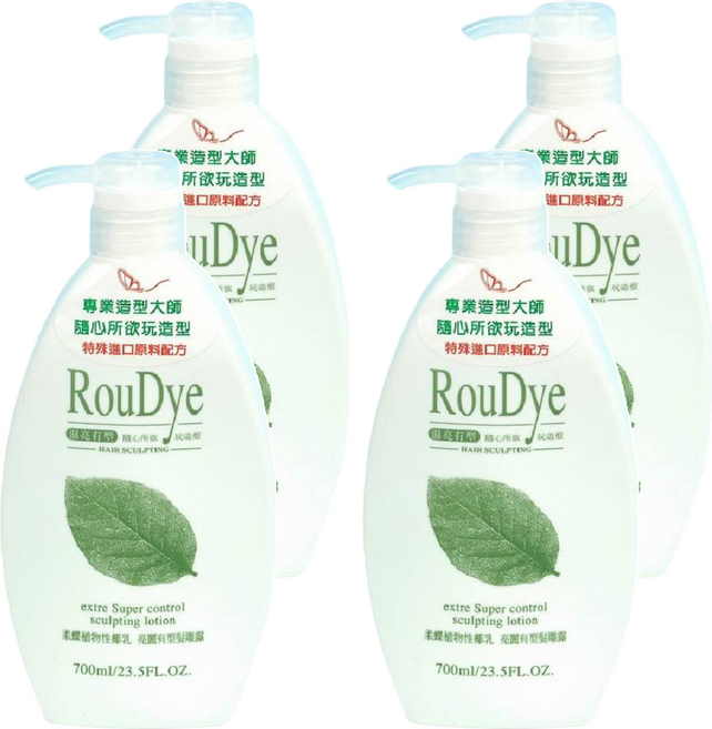 Roudye 柔蝶 椰乳髮雕露 亮麗有型 700ml, 4瓶