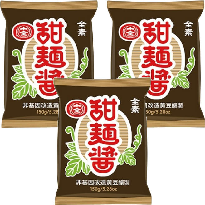 十全 甜麵醬 非基因改造黃豆釀製, 150g, 3包