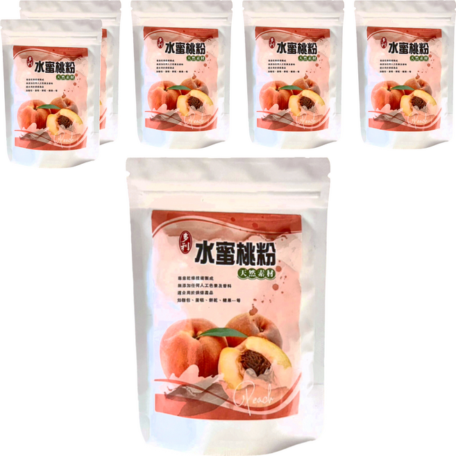 多利 天然水蜜桃粉, 80g, 6包