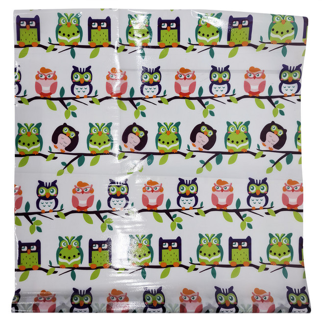 無膠靜電隔熱防窺玻璃貼窗貼 90 x 300cm, 貓頭鷹 白色, 1件