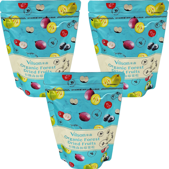 Vilson 米森 有機森林莓果乾, 250g, 3包