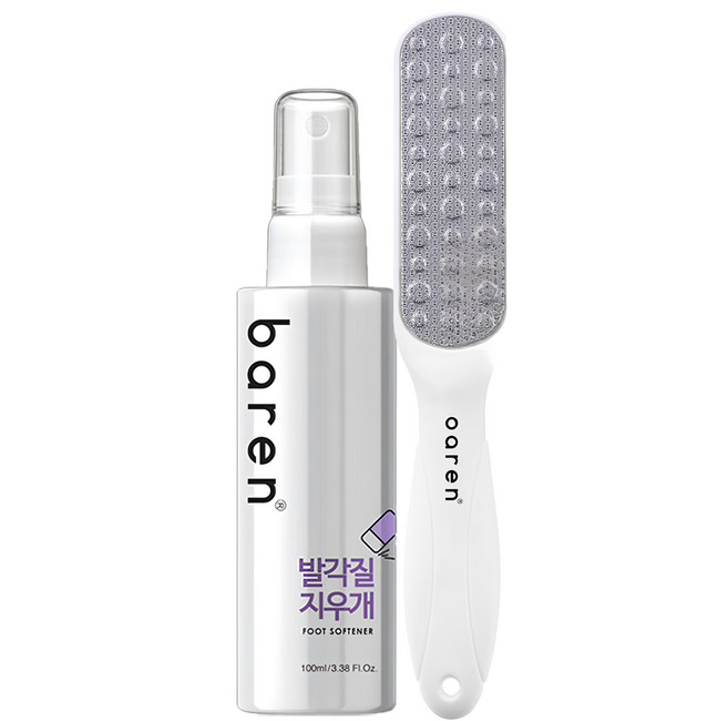 baren 腳後跟修護組 足部軟化劑 + 腳銼, 100ml, 1組