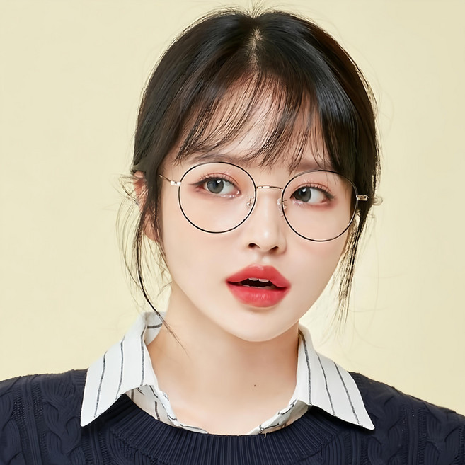 TheBrille 輕質防藍光鏡片 + 眼鏡框套裝 金黑色 L