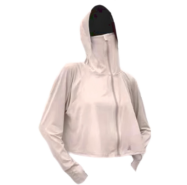 女款涼感防曬連帽外套, 咖啡色, 1件