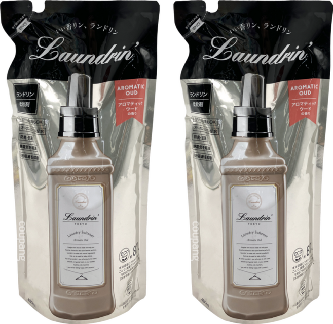 Laundrin' 朗德林 香水柔軟精補充包 木質花香, 480ml, 2包