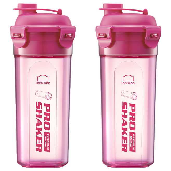 LocknLock 樂扣樂扣 Pro Shaker系列 搖搖杯, 粉色, 690ml, 2個