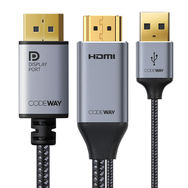 CODEWAY HDMI to DP傳輸線, 1.5m, 1條
