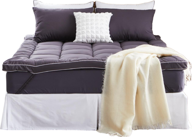 comet 可水洗法蘭絨床墊, 炭灰色