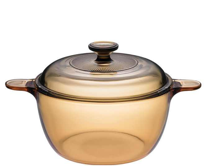 Corelle Brands 康寧餐具 Visions 晶彩透明鍋 2.5L, 21cm, 黃色, 1個