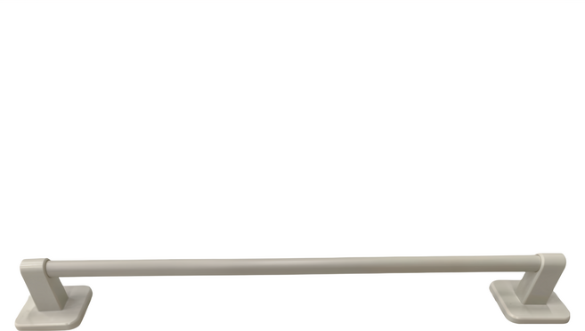 妃妃嚴選 太空鋁免釘單桿毛巾架 白色 單桿, 1個