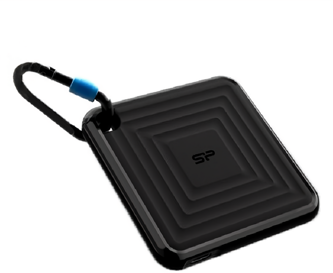 Silicon Power 廣穎電通 高速外接式固態硬碟 薄輕巧行動式硬碟 PC60, 2TB, 黑色