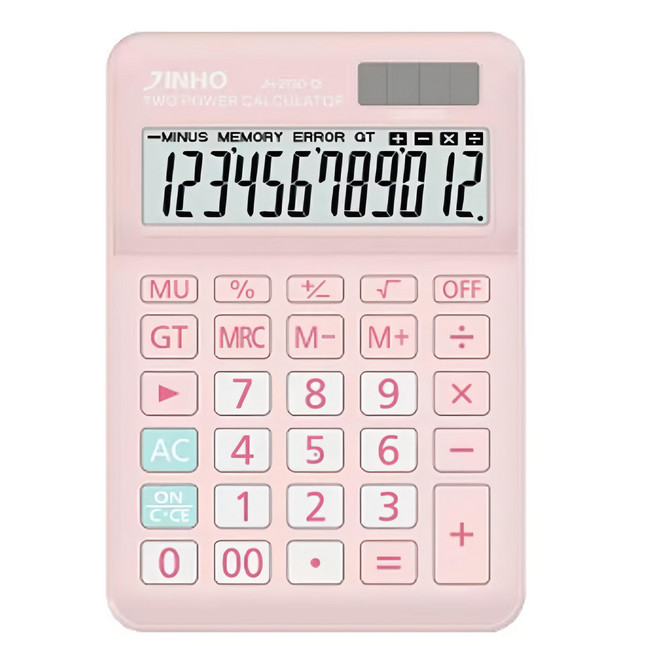 JINHO 京禾 12位元計算機 JH-2780-12, 粉色, 1個