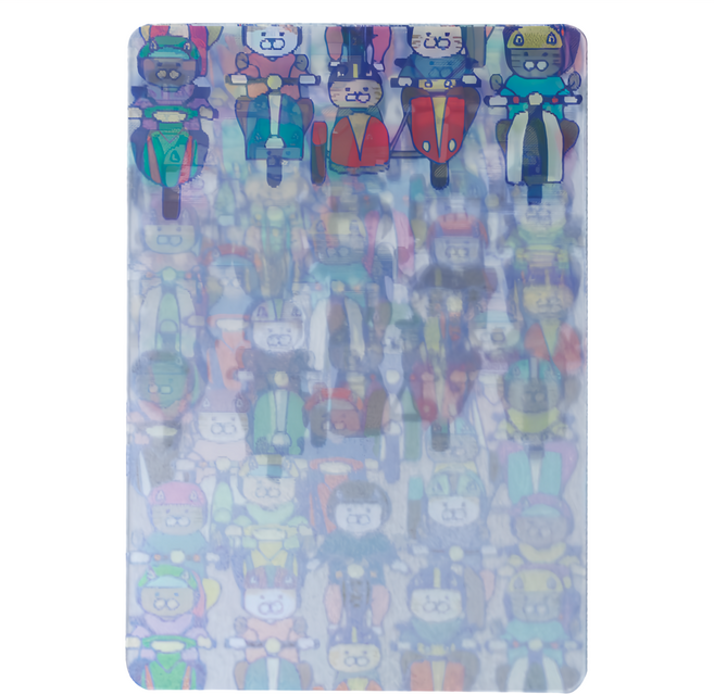 NEKONOBA 3D折射閃卡 日本製 86 x 54mm, 機車海台灣貓, 1張