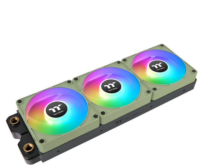 thermaltake 曜越 CT120 EX ARGB 反轉 磁吸快接散熱器 3個, CL-F198-PL12MG-A, 抹茶綠, 1組