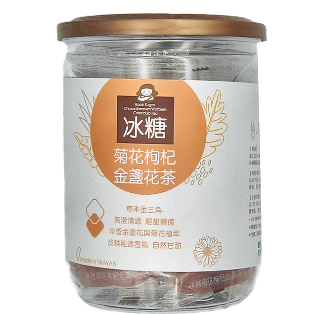 Medolly 蜜思朵 冰糖菊花枸杞金盞花茶, 17g, 12顆, 1罐