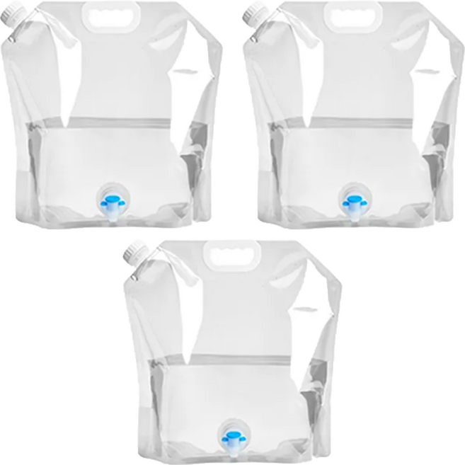 手提式戶外便攜水袋/飲水袋 10L, 顏色隨機, 3個