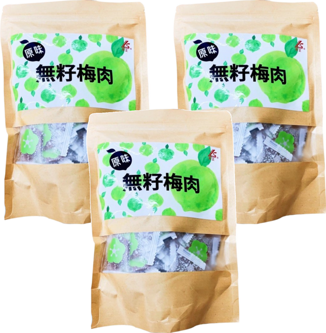 同正 原味無籽梅肉, 150g, 3包